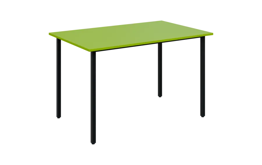 JSB 120N Jídelní stůl 1200 x 800 mm, deska jarní zeleň / podnož černá